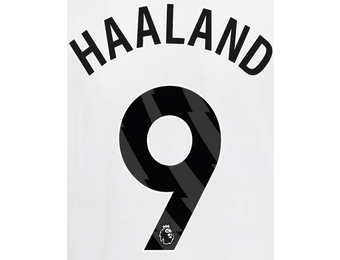 Haaland # 9 Manchester City 23/24 Away Nameset - Black