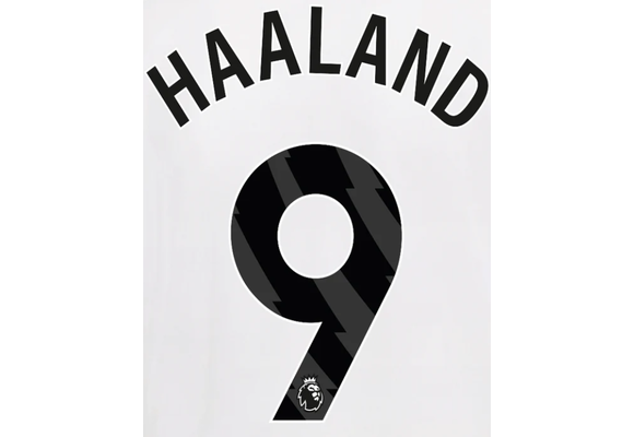Haaland # 9 Manchester City 23/24 Away Nameset - Black