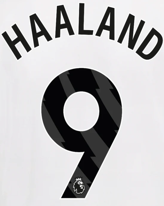 Haaland # 9 Manchester City 23/24 Away Nameset - Black