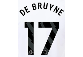 DeBruyne # 17 Manchester City Away Black Nameset 23-24