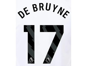 DeBruyne # 17 Manchester City Away Black Nameset 23-24