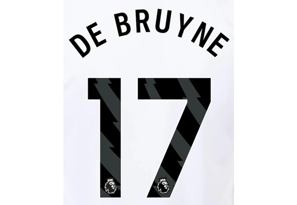 DeBruyne # 17 Manchester City Away Black Nameset 23-24