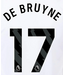 Uni-Sport DeBruyne # 17 Manchester City Away Black Nameset 23-24