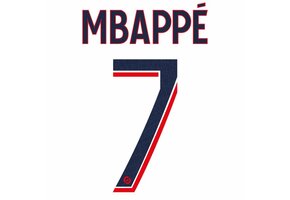 Mbappe # 7 PSG Paris Saint German 23/24 Away Nameset