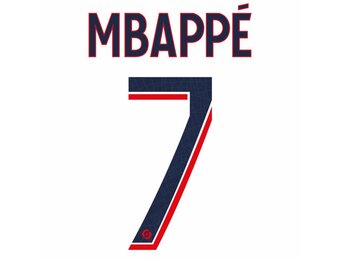 Mbappe # 7 PSG Paris Saint German 23/24 Away Nameset