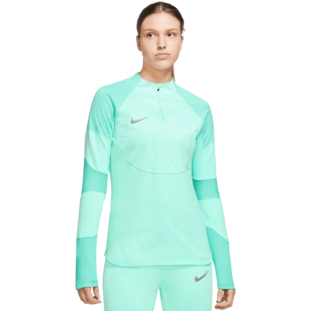 Nike Womens Therma-Fit Strike 1/4-Zip Soccer Drill Top - Green Glow/Light Menta