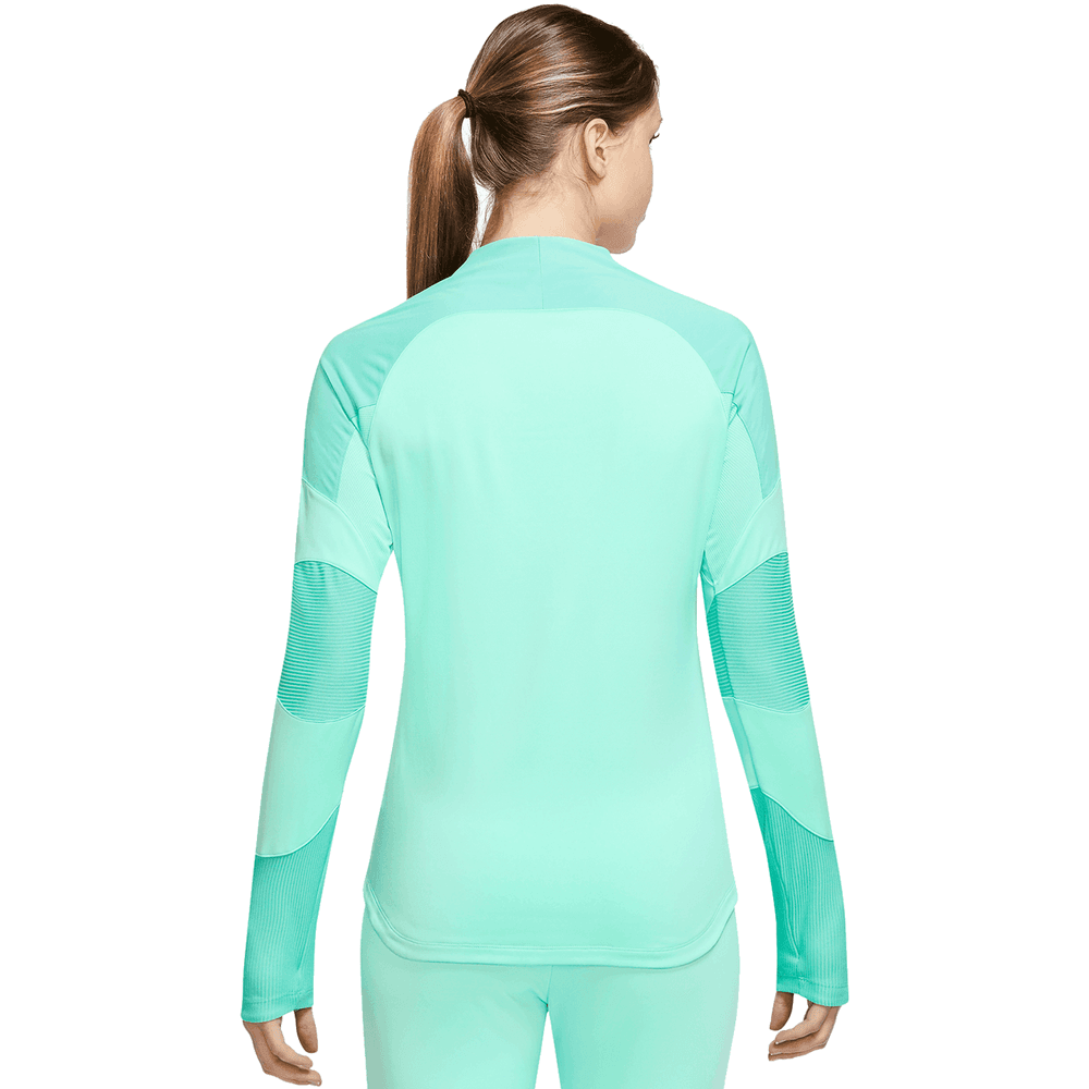 Nike Womens Therma-Fit Strike 1/4-Zip Soccer Drill Top - Green Glow/Light Menta
