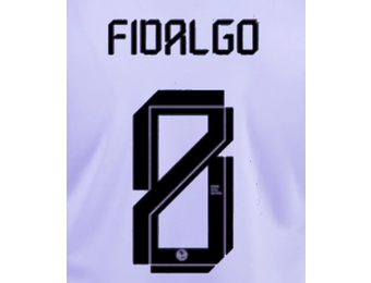 Fidalgo # 8 Club America 23/24 Third  Nameset - Black