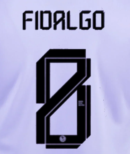 Fidalgo # 8 Club America 23/24 Third  Nameset - Black