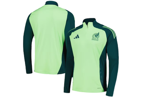 adidas Mexico Copa America 2024 Long Sleeve Training Top- Green Spark/Mystery Green