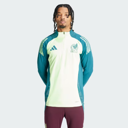 adidas Mexico Copa America 2024 Long Sleeve Training Top- Green Spark/Mystery Green