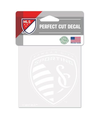 Wincraft WinCraft Sporting Kansas City LogoPerfect Cut 4 x 4 White Decal