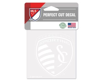 WinCraft Sporting Kansas City LogoPerfect Cut 4 x 4 White Decal
