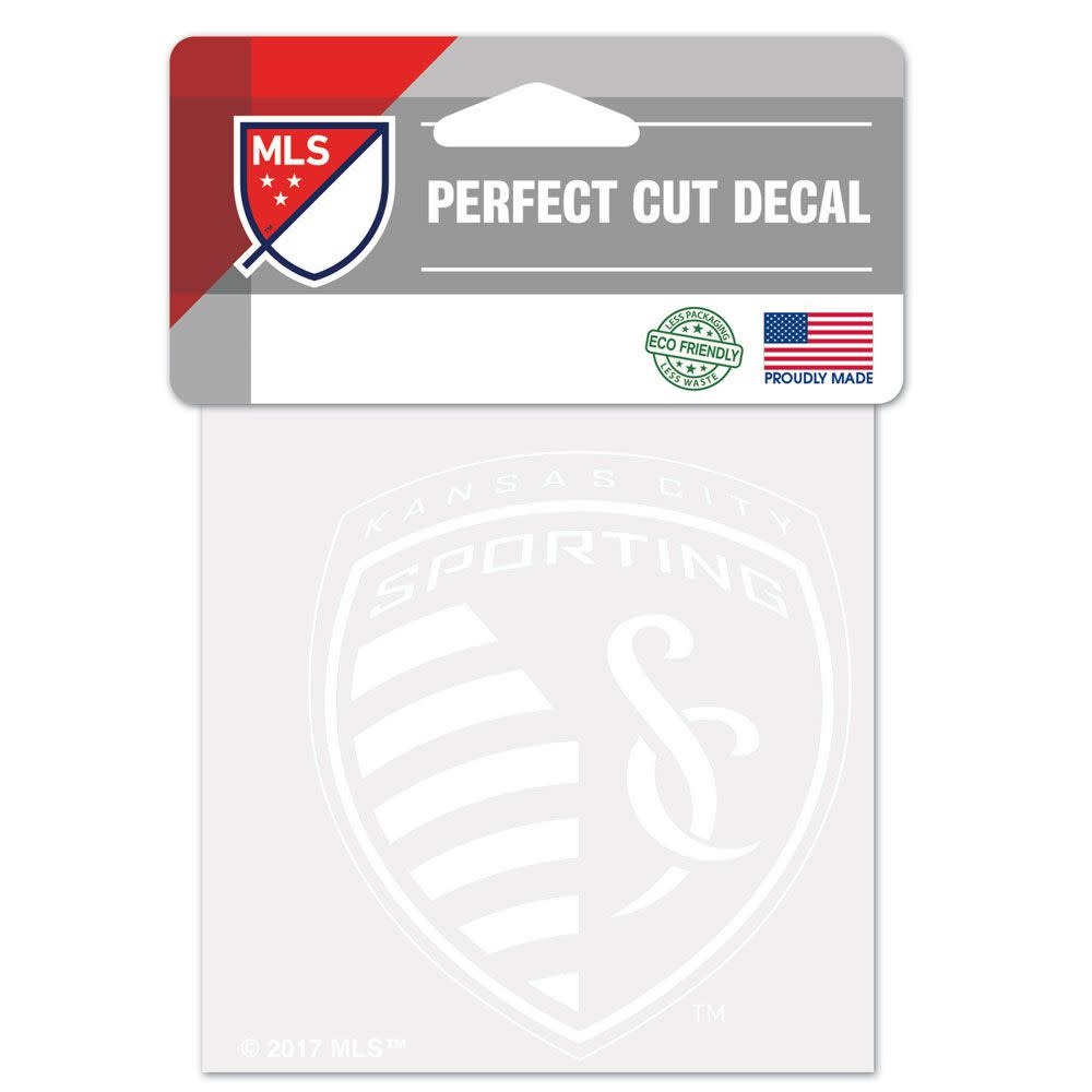 WinCraft Sporting Kansas City LogoPerfect Cut 4 x 4 White Decal