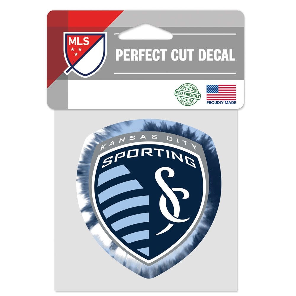 WinCraft Sporting Kansas City LogoPerfect Cut 4 x 4 Tie Dye Decal
