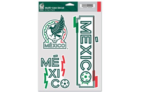 WinCraft Mexico National Team Multi Use 3 Pack Soccer Fan Decal