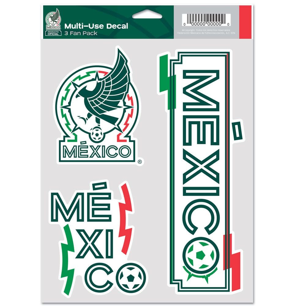 WinCraft Mexico National Team Multi Use 3 Pack Soccer Fan Decal