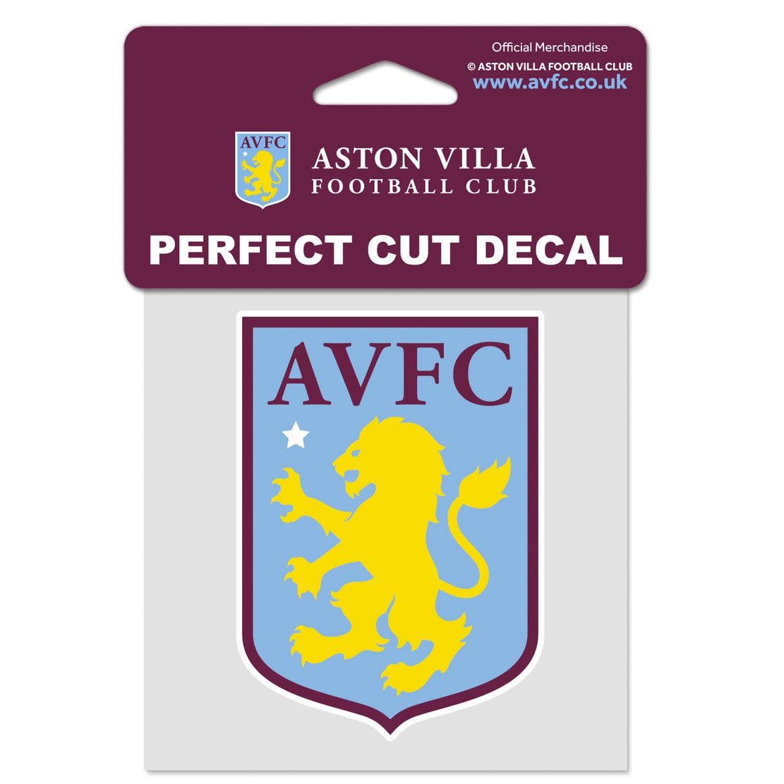 WinCraft Aston Villa 4'x 4' Perfect Cut Decal
