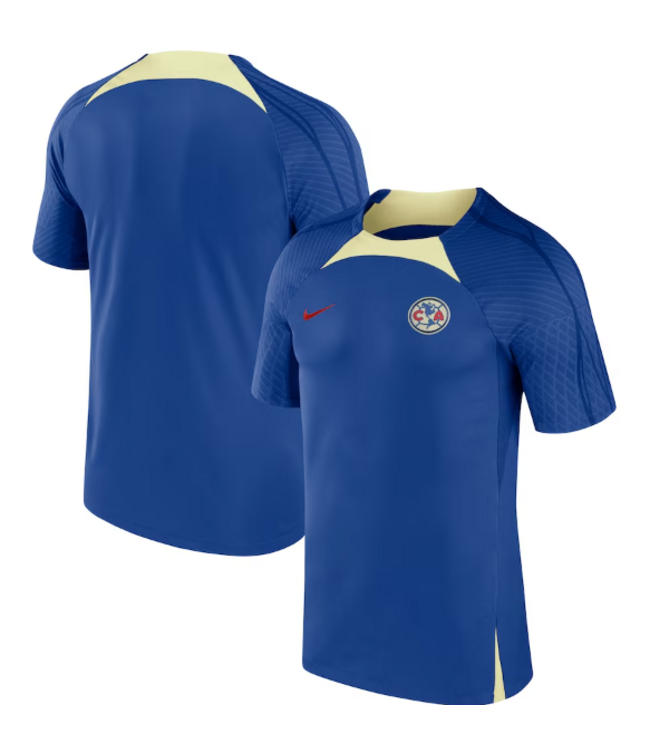 Nike Nike Club America 2023 - 24   Strike Training Jersey - Blue Jay/Chiffon/Habanero Red