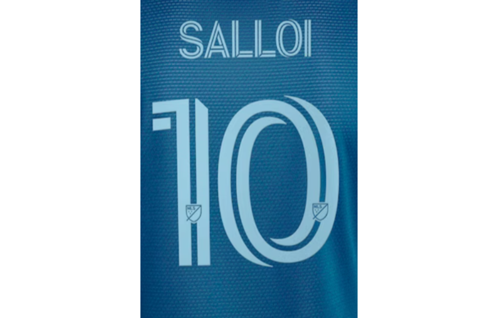 Salloi # 10 Sporting Kansas City 2024/25 Away  Adult Nameset - Icey Blue
