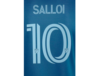 Salloi # 10 Sporting Kansas City 2024/25 Away  Adult Nameset - Icey Blue