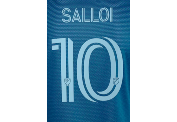 Salloi # 10 Sporting Kansas City 2024/25 Away  Adult Nameset - Icey Blue