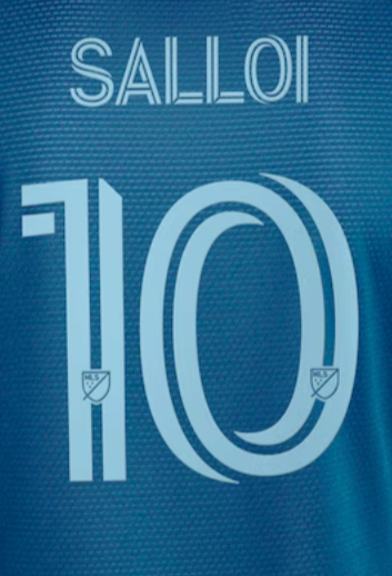 Salloi # 10 Sporting Kansas City 2024/25 Away  Adult Nameset - Icey Blue