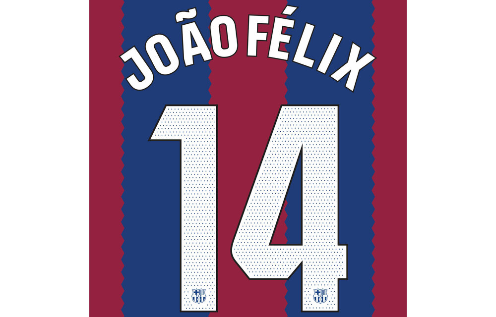Joao Felix # 14 Barcelona 2023 / 24 Home Nameset