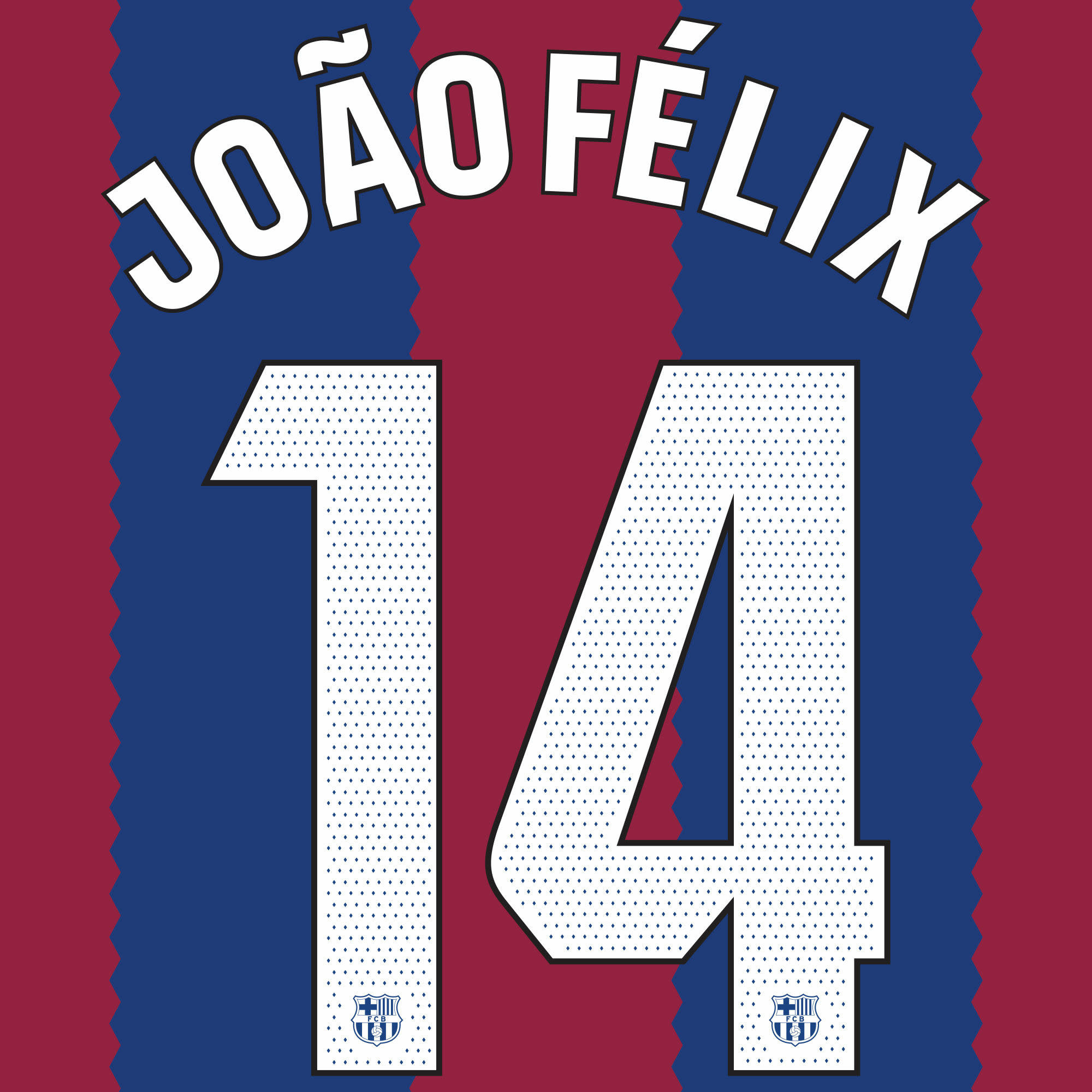 Joao Felix # 14 Barcelona 2023 / 24 Home Nameset