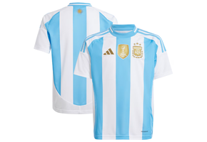 adidas Youth Argentina Copa America 2024 Home Jersey - White/Blue Burst