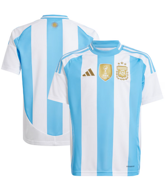 adidas adidas Youth Argentina Copa America 2024 Home Jersey - White/Blue Burst