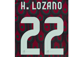 H. Lozano # 22 Mexico Copa America 2024 Home Nameset - Linen Green