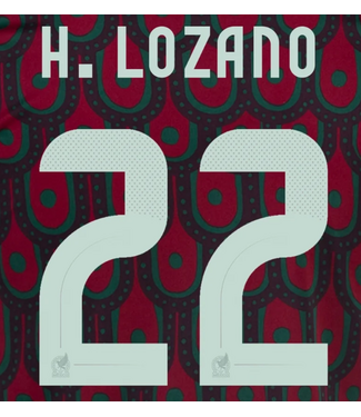 Uni-Sport H. Lozano # 22 Mexico Copa America 2024 Home Nameset - Linen Green
