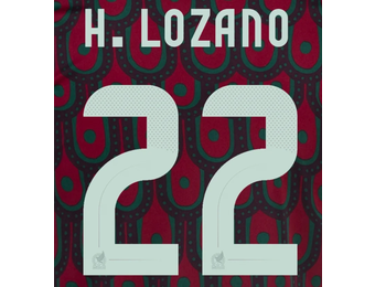 H. Lozano # 22 Mexico Copa America 2024 Home Nameset - Linen Green