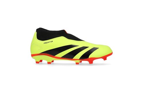 adidas Jr Predator 24 League  LL Laceless FG Citrus Energy Pack -Solar Yellow/Core Black/Solar Red