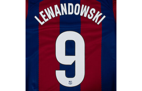 Lewandowski# 9 Barcelona 2023 / 24 Home Nameset - KIDS (YOUTH)