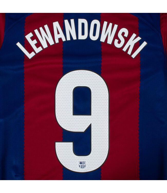 Uni-Sport Lewandowski# 9 Barcelona 2023 / 24 Home Nameset - KIDS (YOUTH)