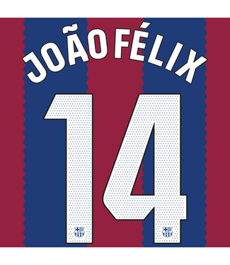 Uni-Sport Joao Felix  # 14 Barcelona 2023 / 24 Home Nameset - KIDS (YOUTH)