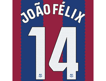 Joao Felix  # 14 Barcelona 2023 / 24 Home Nameset - KIDS (YOUTH)