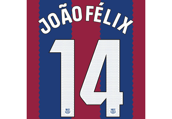 Joao Felix # 14 Barcelona 2023 / 24 Home Nameset - KIDS (YOUTH)