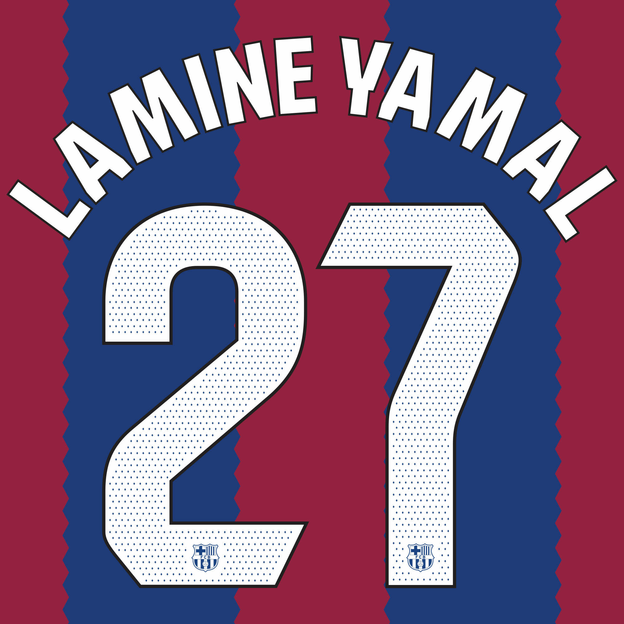 Lamine Yamal  # 27 Barcelona 2023 / 24 Home Nameset - KIDS (YOUTH)
