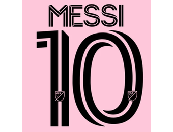 Messi #10 Inter Miami MLS Home  Nameset - Black KIDS