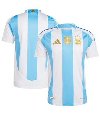 adidas adidas Argentina Copa America 2024 Authentic Home Jersey - White/Blue Burst