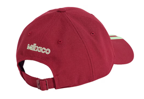 adidas Mexico Copa America 2024 Soccer Adjustable Hat Cap - Dark Burgundy/Green Spark