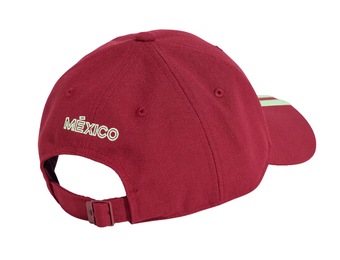 adidas Mexico Copa America 2024 Soccer Adjustable Hat Cap - Dark Burgundy/Green Spark