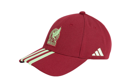 adidas Mexico Copa America 2024 Soccer Adjustable Hat Cap - Dark Burgundy/Green Spark