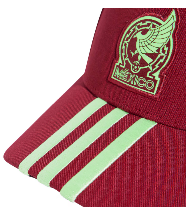 adidas adidas Mexico Copa America 2024 Soccer Adjustable Hat Cap - Dark Burgundy/Green Spark