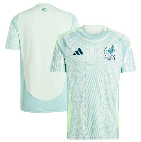 adidas Mexico FMF Copa America 2024 Away Jersey - Linen Green
