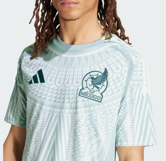 adidas Mexico FMF Copa America 2024 Away Jersey - Linen Green