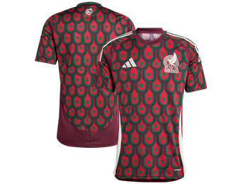 adidas Mexico FMF Copa America 2024 Home Jersey - Burgundy/Multi